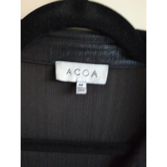 ACOA Buckle Black Metallic Button Up size Medium - Picture 3 of 6